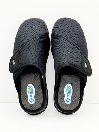 Klapki ortopedyczne damskie Dr Orto 544D001 czarne, tęgość K