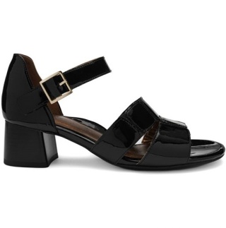 Galanterki damskie Ara Riva-S 12-27606-01H czarny lakier, sandały zakryta pięta, tęgość H