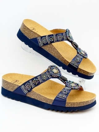 Klapki SCHOLL New Bogota Wedge MF26607 3904 blue, tęgość G