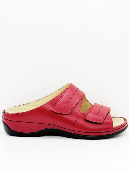 Klapki anatomiczne damskie Berkemann Daria 01002-277 czerwone, regulacja tęgości H-J-K