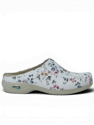 Klapki zdrowotne Nursing Care PARIS WGF1 flowers, tęgość H