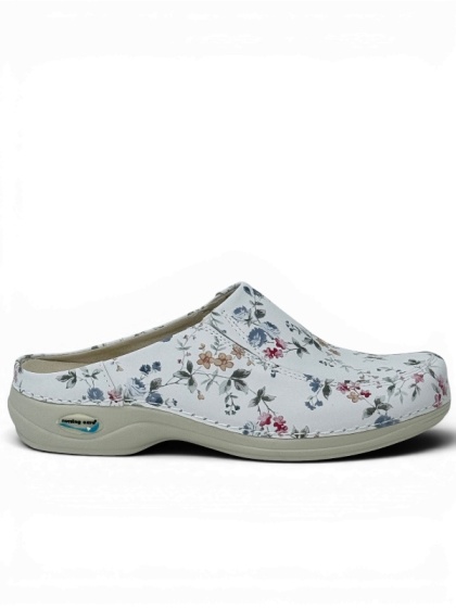 Klapki zdrowotne Nursing Care PARIS WGF1 flowers, tęgość H