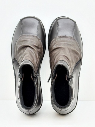 Kosela Axel 4158 c. brązowe półtrzewiki damskie, skórzne na szeroką stopę i haluksy, tęgość K