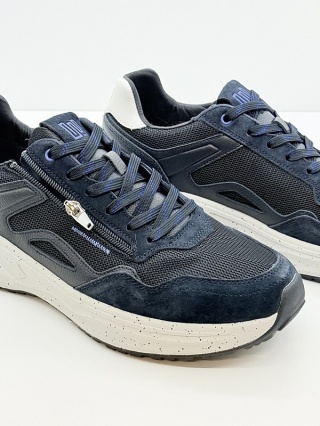 Męskie sneakersy zdrowotne Waldlaufer H-Pablo 985001 104 217 marine, tęgość H