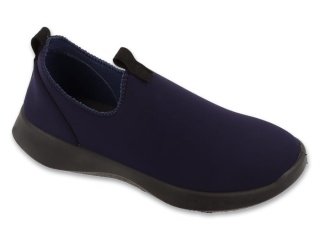 Granatowe półbuty damskie Slip On Befado 646D003 Home&Go — tęgość H