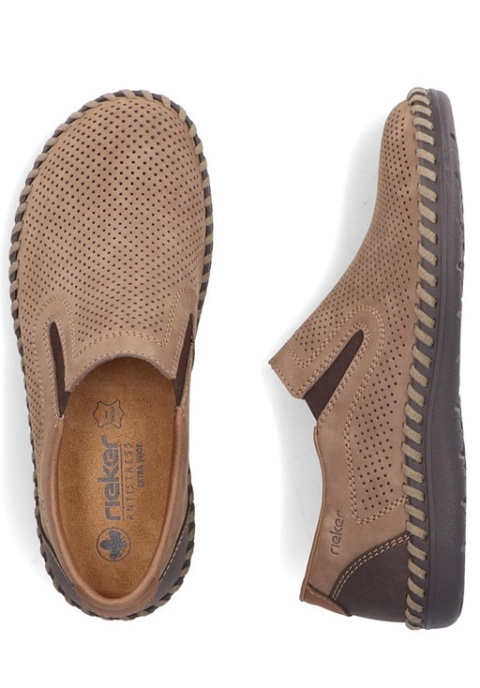 Rieker ażurowe męskie półbuty