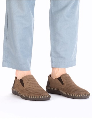 B2460-25 Rieker męskie buty brązowy nubuk, tęgość H Extra Wide