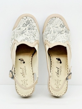 Sandały Axel Kosela 1904 wanilia, tęgość poszerzona G 1/2