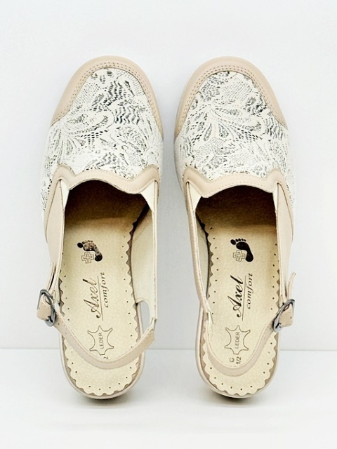 Sandały Axel Kosela 1904 wanilia, tęgość poszerzona G 1/2