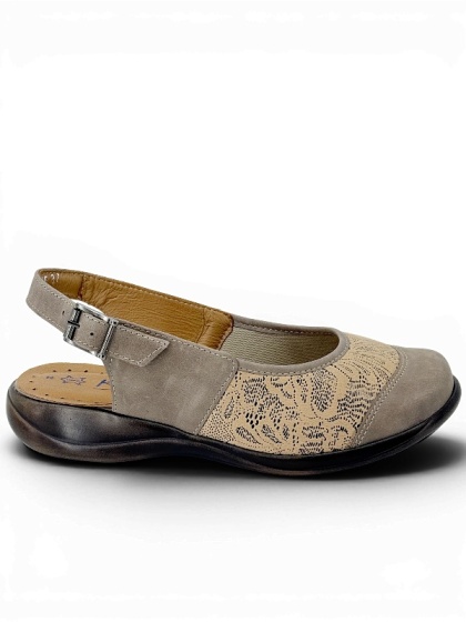 Sandały Kosela Medic 9450-2450 beżowe stretch-16, poszerzona tęgość H-K-M