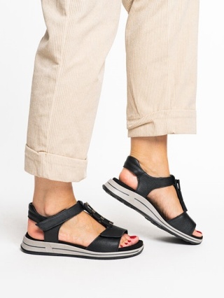 Sandały damskie Ara Osaka-S 12-34810-01H czarne, średnia tęgość H