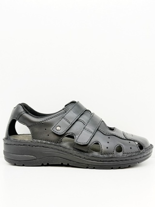 Sandały damskie Berkemann Larena Tec-Pro 09310-875 czarne, regulacja tęgości G-H-J