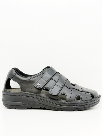 Sandały damskie Berkemann Larena Tec-Pro 09310-875 czarne, regulacja tęgości G-H-J