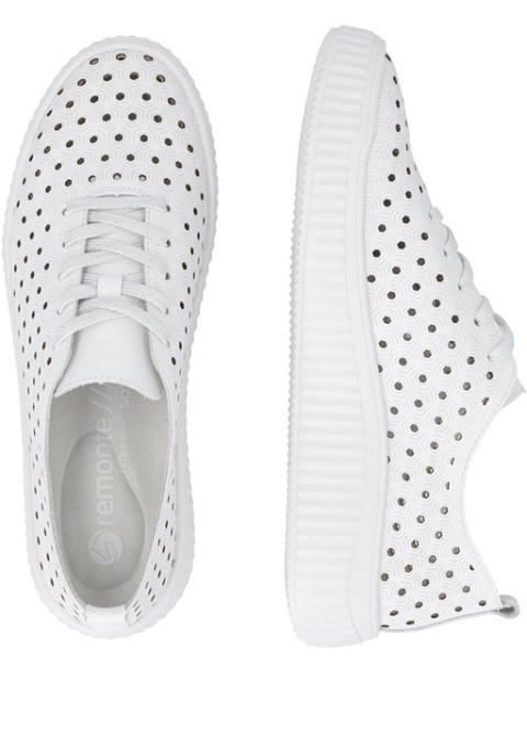 ażurowe białe sneakersy