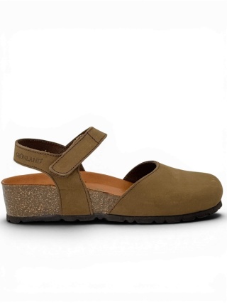 Skórzane sandały damskie Grunland LEFT SB2412-40 marrone, średnia tęgość H i szerokość wkładki