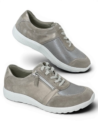 Szerokie buty damskie Waldlaufer M-Ira 815M01 407 201 beżowe, na szerokie stopy, tęgość M