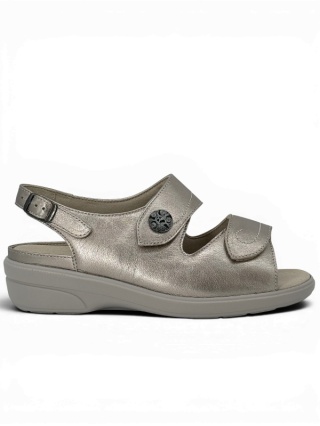Solidus Therapo Damen 47015-40596 champagne, sandały w największej tęgości W