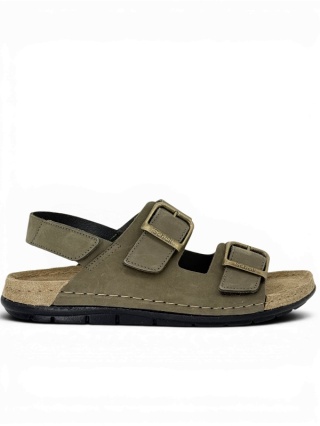 Wygodne sandały męskie Scholl Aberdeen Man MF00628 1147 khaki, tęgość H