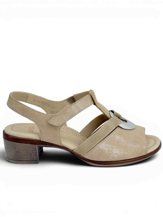 Ara sandały damskie 12-35732 09H Lugano-S HighSoft beżowe, tęgość H