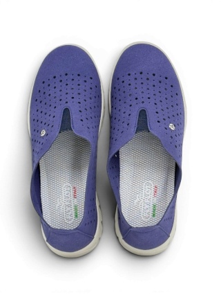 Bardzo wygodne damskie półbuty Fly Flot 65G13M8 blu, poszerzona tęgość H