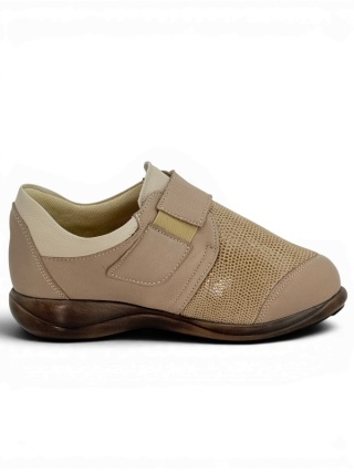 Buty Kosela Medic 9007-1988 beżowe, buty na spuchnięte nogi, tęgość M-W