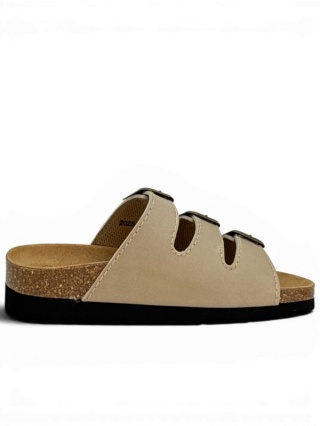 F26835 1002 beżowe zdrowotne damskie klapki Scholl RIO Wedge AD, regulowana tęgość F