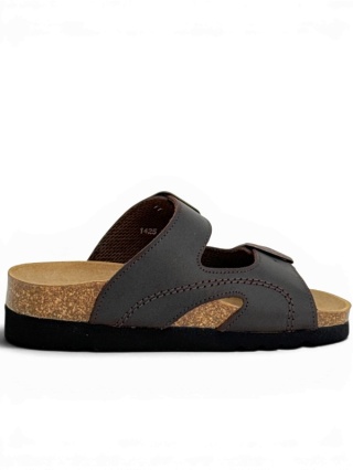 Klapki Scholl Moldava F23008 2274 Dk brown Rose Gold, regulowana tęgość F