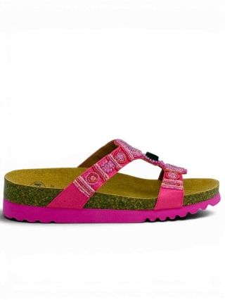 SCHOLL klapki damskie New Bogota Wedge F26607 1026 różowe, buty tęgość G