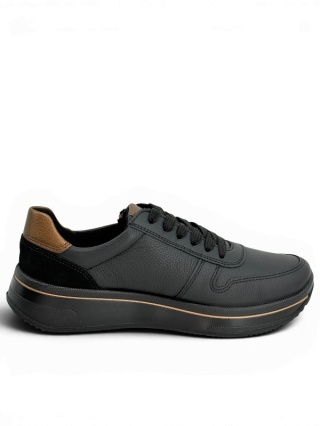 Buty Ara Sneakersy damskie Sapporo 12-27540 czarne, tęgość H
