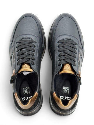 Buty Ara Sneakersy damskie Sapporo 12-27540 czarne, tęgość H