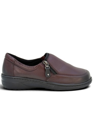 Buty Kosela Axel 1734 bordowe szerokie buty na opuchnięte nogi, tęgość M