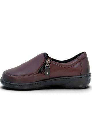 Buty Kosela Axel 1734 bordowe szerokie buty na opuchnięte nogi, tęgość M