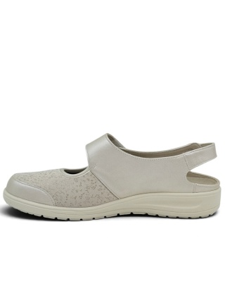 Buty damskie Solidus Heaven 27500-40558 beżowe sandały na haluksy, tęgość H-J