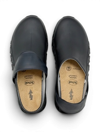 Buty medyczne z certyfikatem Scholl Clog Evoflex czarne F29378, tęgość H, szersze stopy