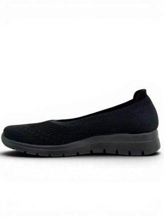 Codzienne buty damskie Fly Flot 27J46KX czarne, przędza nylonowa, tęgość K