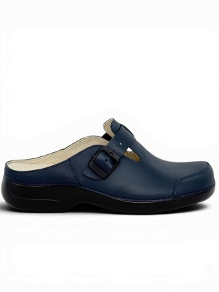 Damskie klapki Nursing Care Noruega PE9403 azul, tęgość H