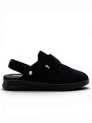Dr Orto 507D001 czarne wygodne klapki na haluksy i stopę cukrzycową, tęgość K