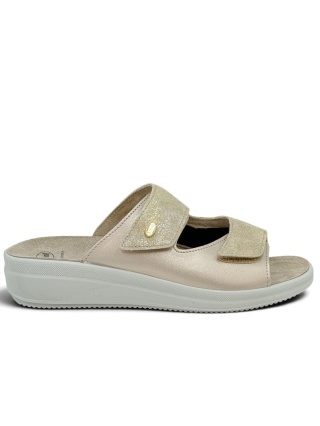 Klapki Scholla damskie Antonia Elastic MF00862-2329 light gold, tęgość G-H