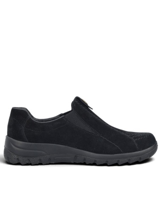 Skórzane buty Rieker L7171-00 czarne, membrana, antypoślizg, tęgość F 1/2