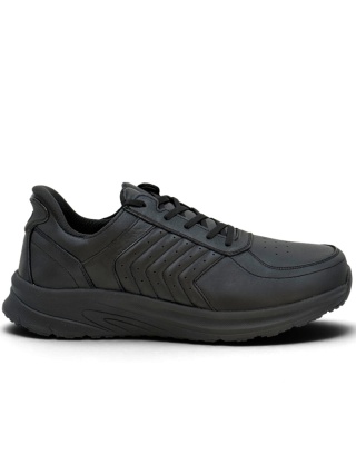 Orthofeet buty męskie 25002W Navigate Wide 2E, czarne obuwie ortopedyczne, tęgość W