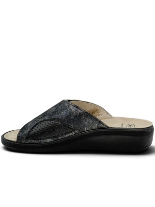 Scholl Antonia Cross F00863 1004 black, damskie klapki, tęgość G-H
