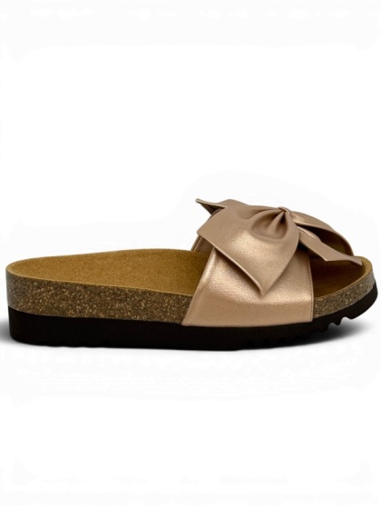 Scholl Damskie Klapki BOWY 2.0 rose gold MF31992 1853, tęgość G