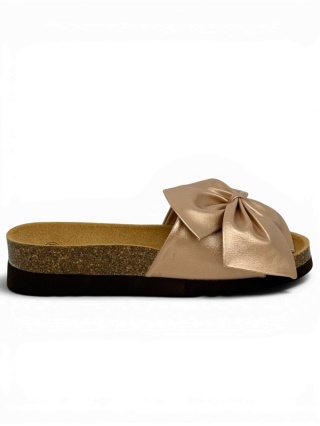 Scholl Damskie Klapki BOWY 2.0 rose gold MF31992 1853, tęgość G
