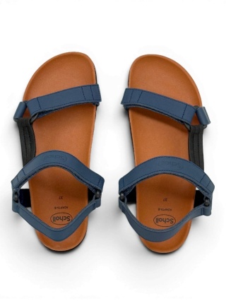 Scholl Heaven granatowe MF23009 1007 sandały prozdrowotne, regulacja E-F-G
