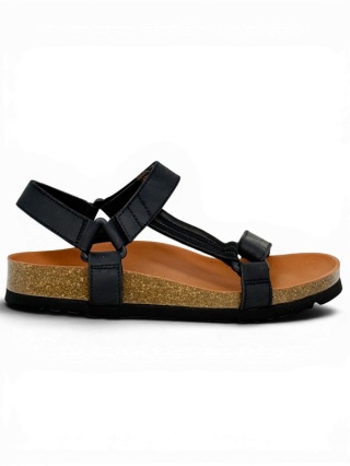 Scholl sandały Heaven czarne MF23009 1004, tęgość regulowana E-F-G