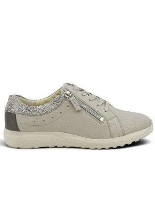 Szerokie skórzane półbuty Waldlaufer K-Ira Hirsch 634002 101 201 grey, tęgość H