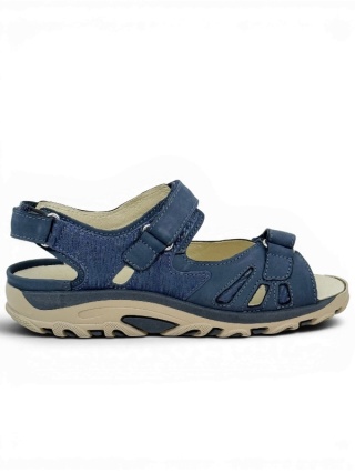 Sandały Waldlaufer Dynamic Hanni 448001 234 206 jeans nubuk, tęgość G-H-J