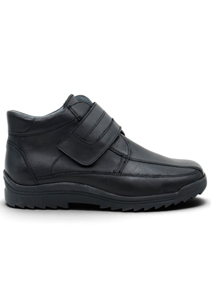 Zimowe buty męskie Waldlaufer 631901 174 001 czarne Kai, tęgość K na wysokie podbicie