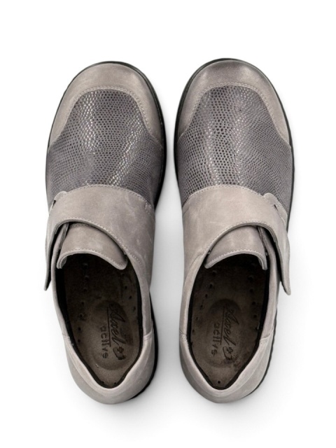 Axel 1705 popielate buty na haluksy, regulowana tęgość H-K