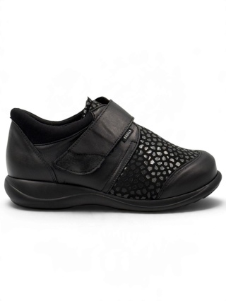 Buty na opuchnięte stopy damskie Kosela 9005 czarne + stretch5, tęgość K-M-N